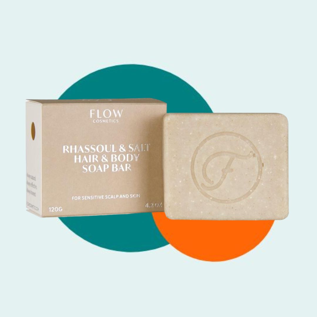 Flow Cosmetics – Rhassoul & Zout Shampoo Bar | Natuurlijke Reiniging & Versterking