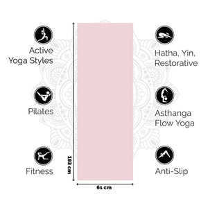 Love Yoga Mat Anti-slip - Blush Pink | Comfortabel & Duurzaam voor Yoga & Wellness