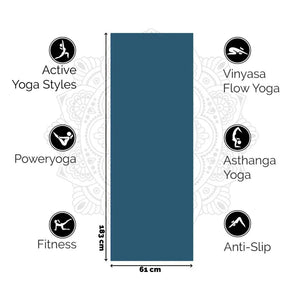 Love Yoga Mat Anti-slip - Donkerblauw | Comfortabel & Duurzaam voor Yoga & Wellness