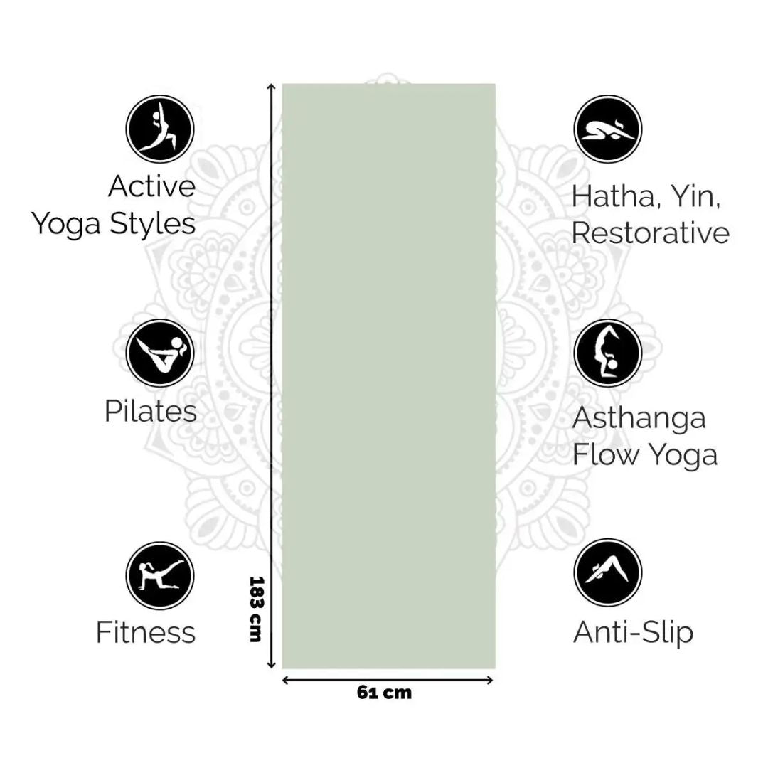 Love Yoga Mat Anti-slip - Sage | Comfortabel & Duurzaam voor Yoga & Wellness