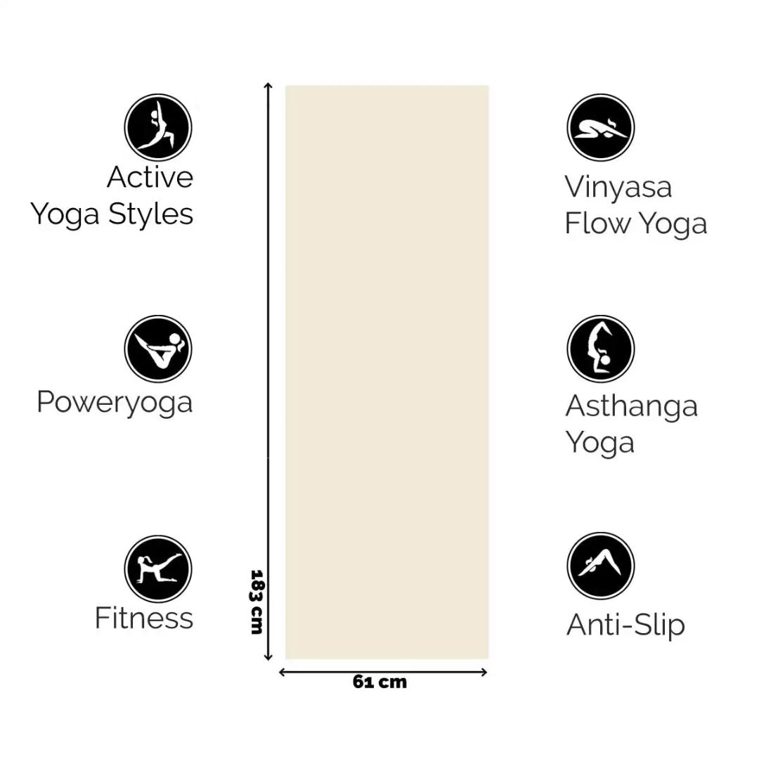 Love Yoga Mat Anti-slip - White | Comfortabel & Duurzaam voor Yoga & Wellness