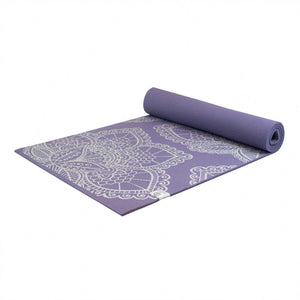 Extra Dikke Yogamat - Lavendel met Lotus Print - Antislip 6mm