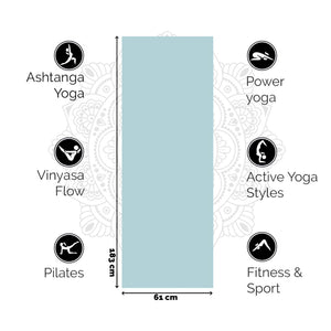 Premium Yogamat Divine Aqua - Lichtblauw 6mm | Beste Keuze voor Yoga & Wellness