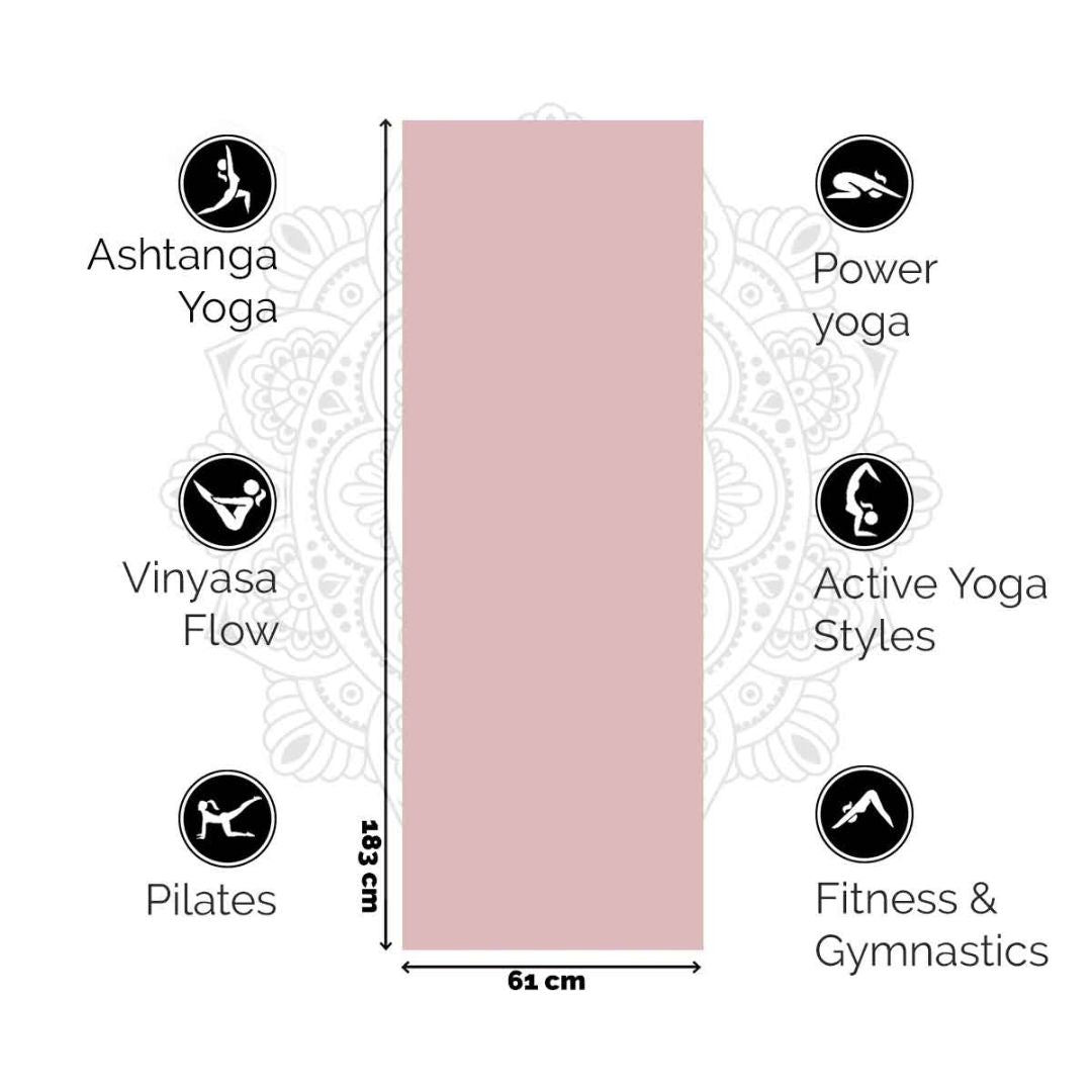 Premium Yogamat | Enchanting Pink - 6mm | Comfort & Grip voor Yoga en Wellness