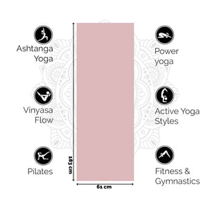 Premium Yogamat | Enchanting Pink - 6mm | Comfort & Grip voor Yoga en Wellness