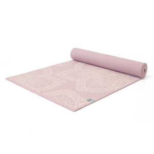 Extra Dikke Yogamat - Pink met Lotus Print - Antislip 6mm