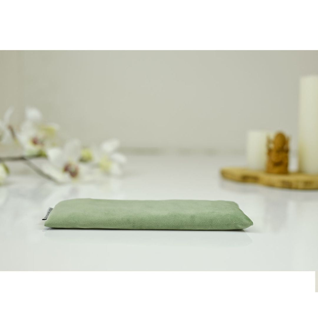 Fluwelen Oogkussen met Lavendel - Sage Green| Ontspanning & Comfort