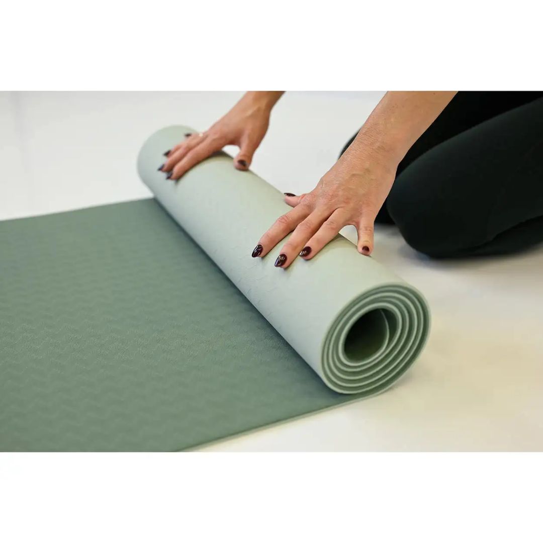 Eco Yogamat | 6mm TPE  Serene Sage | Milieuvriendelijk & Antislip voor Yoga