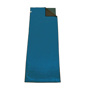 Tweezijdige Yogahanddoek - Blauw & Zwart | Antislip & Sneldrogend