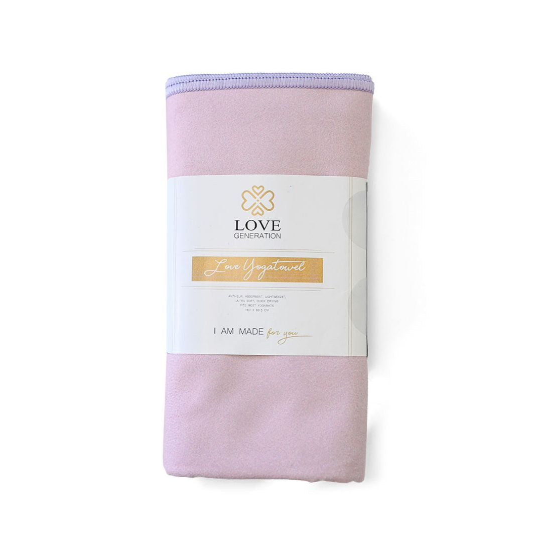 Tweezijdige Yogahanddoek - Roze & lavendel | Antislip & Sneldrogend