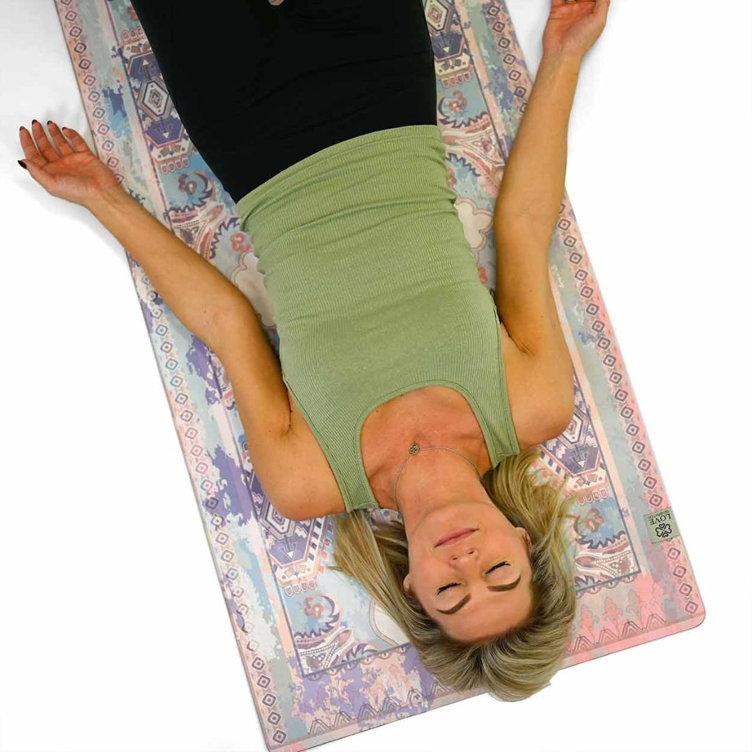 Flying Carpet Yogamat Natuurrubber met Draagriem - Perfecte Grip & Flexibiliteit voor Jouw Yoga