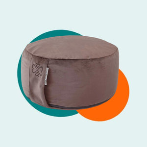 Zacht Fluwelen Meditatiekussen | Zalig Bruin | Luxe & Comfort | ⌀30cm - 15cm