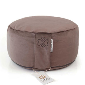 Zacht Fluwelen Meditatiekussen | Zalig Bruin | Luxe & Comfort | ⌀30cm - 15cm