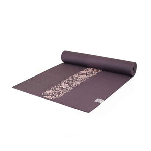 Floral Flow Yogamat Paars met Roze Print - Extra Dik 6mm | Beste Keuze voor Comfort & Grip