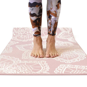 Lotus Yoga Mat | Roze - Extra Dik 6mm | Beste Keuze voor Comfort & Grip