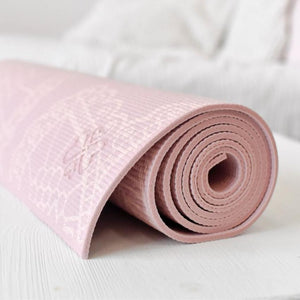 Lotus Yoga Mat | Roze - Extra Dik 6mm | Beste Keuze voor Comfort & Grip