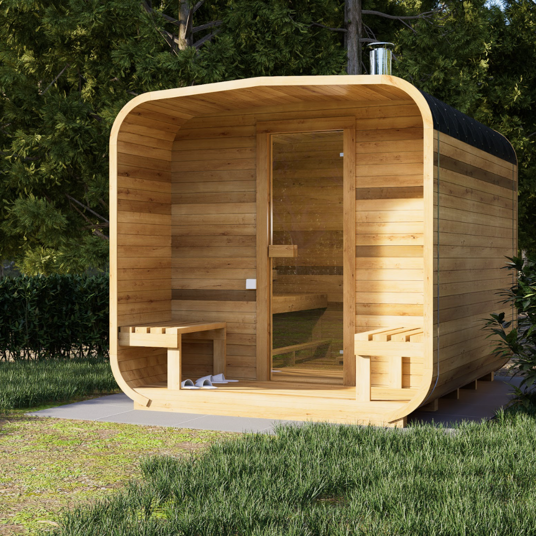 Finnwald Cube Sauna | Maat S | 4 Persoons | Inclusief vloerbescherming