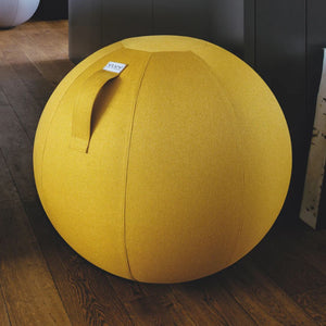 Vluv LEIV Zitbal 65 cm Mustard - Ergonomisch en Stijlvol