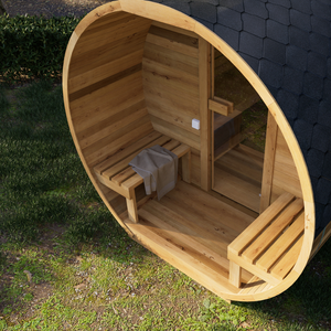 Barrel Sauna | Maat XS | Hout gestookt | 2 Persoons | Met Harvia M3 houtkachel