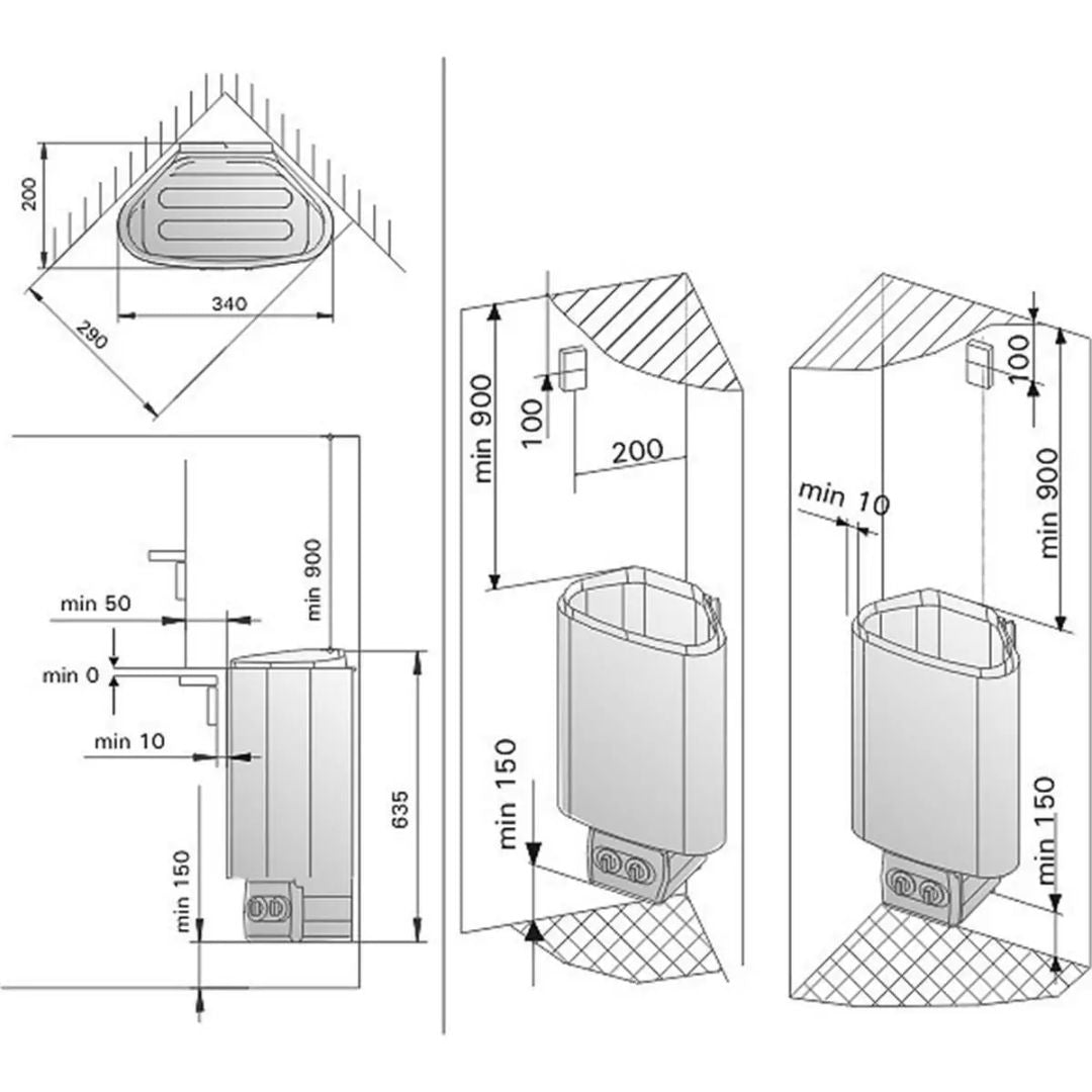 Harvia Delta D23 2,3 kW Zwarte Elektrische Sauna Heater - Perfecte Warmte voor Uw Spa & Wellness