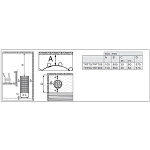 HARVIA Glow Corner TRC70 - Elektrische verwarming 6,8 kW Staal