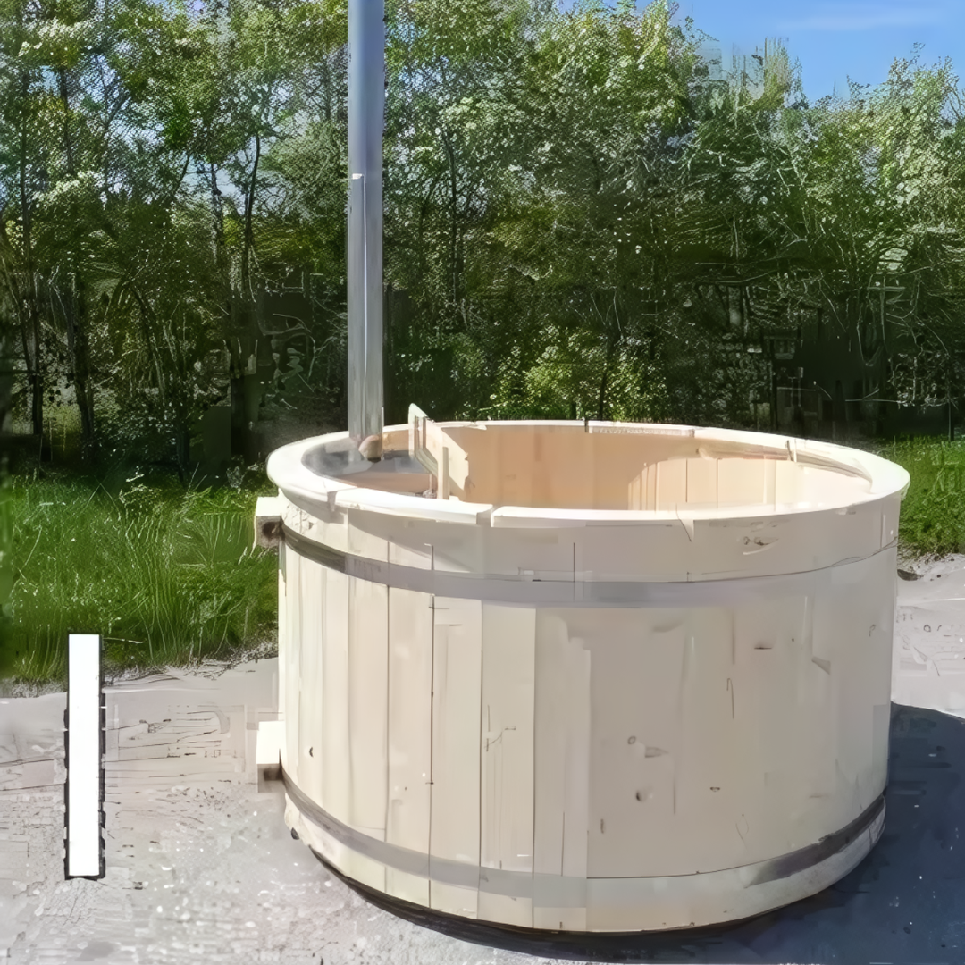 Interflex Hottub | Vurenhout | 5-6 persoons | 200cm | Met interne kachel