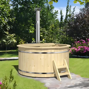 Interflex Hottub | Vurenhout | 5-6 persoons | 200cm | Met interne kachel