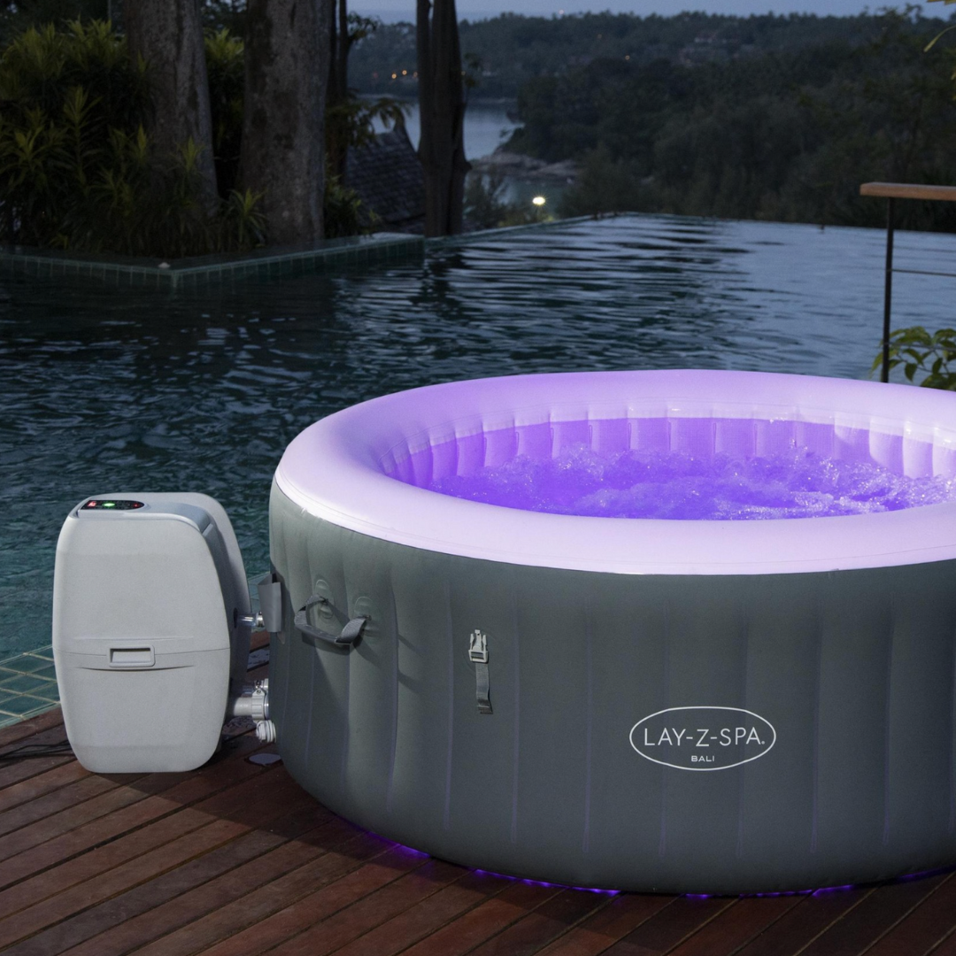 Lay-Z-Spa Bali + gratis LED lichtstrook | 180x180x66 cm