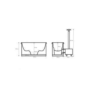 Ofuro | Hout gestookte Hot Tub | 2 Persoons